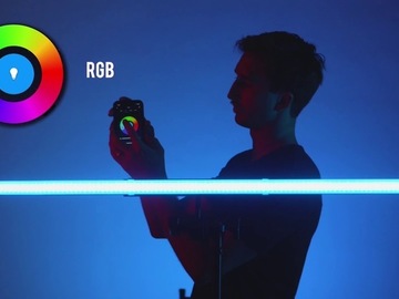 1X RGB TUBE LIGHT (LUMIN8) - App Controlled, Waterproof LED for Photo & Video 